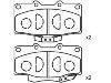 Bremsbelagsatz, Scheibenbremse Brake Pad Set:04465-60050